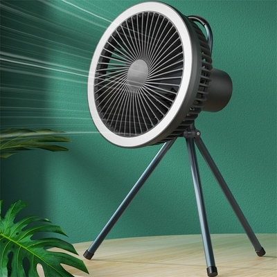 HEBRONFAN 8 Inch Rechargeable Fan Tripod Hanging For Tent Camping