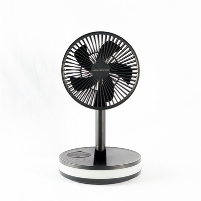 HEBRONFAN Pedestal Table Fan Multifunction Desktop Cooling  Rechargeable with Remote Control