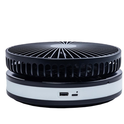 Freestanding Portable Foldable Fan 1240 RPM Rechargeable Table Fan With Led Light