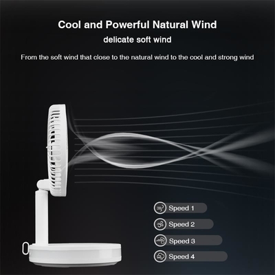 Folding Portable Pedestal Fan Free Standing 4.1m/s Wind Speed