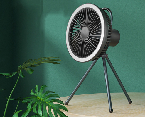 Rechargeable Portable Camping Fan 7800mAh Battery Tripod Stand Fan With Led Light