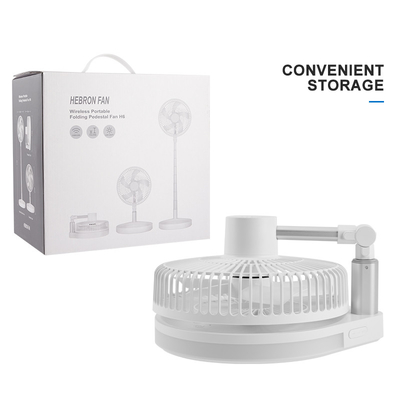 HEBRON Matted Fuselage Mini Folding Fan 9 Inch Cooling Pedestal Standing Fan