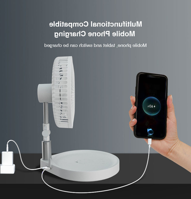 LED Light Portable Desktop Retractable Folding Fan Multifunctional USB Rechargeable