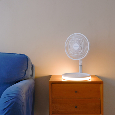 Portable Folding Desktop Table Fan With Light For Home Office Bedroom