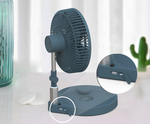 White ABS Material 5V Portable Camping Fan With 2000MAh Battery
