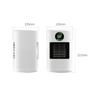 USB Powered Small Desk Heater Fan App Controlled With 1-4h Timer