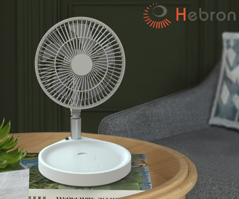 5 Pieces Rotary Vane Battery Operated Folding Fan Custom Green Color